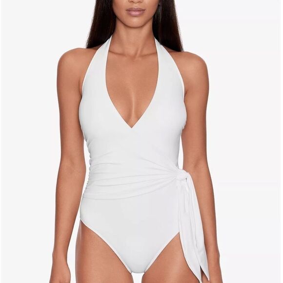 Lauren Ralph Lauren White One Piece Swimsuit - Picture 1 of 9